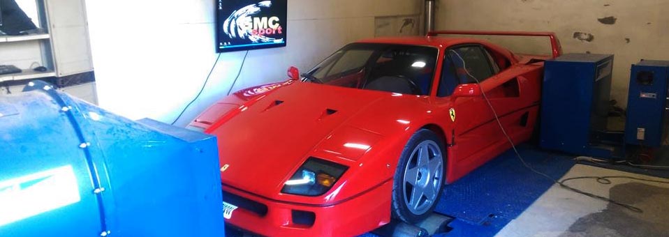 Ferrari F40 en banco de potencia GMC Sport